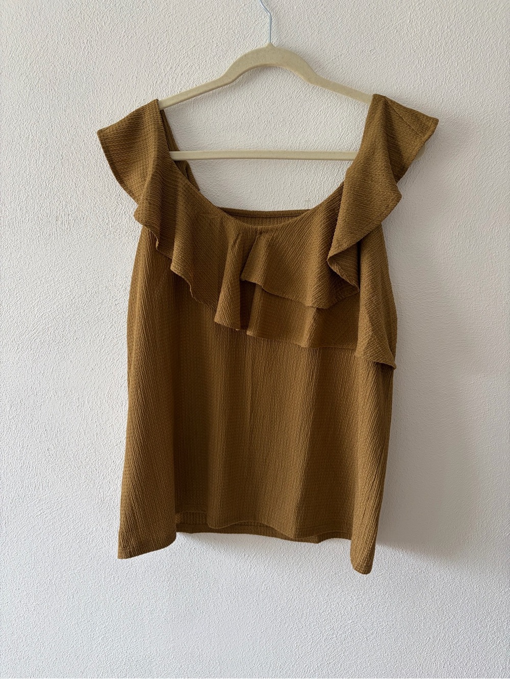 Nine West Brown Ruffle-Trim Camisole